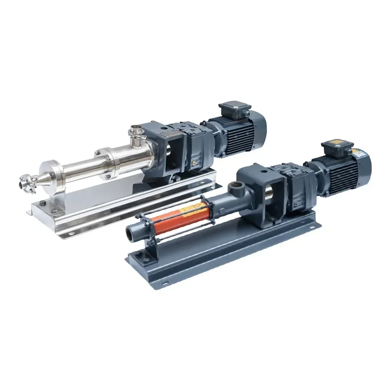 Low speed direct connection screw pump, low vibration, dry sludge, grouting pump