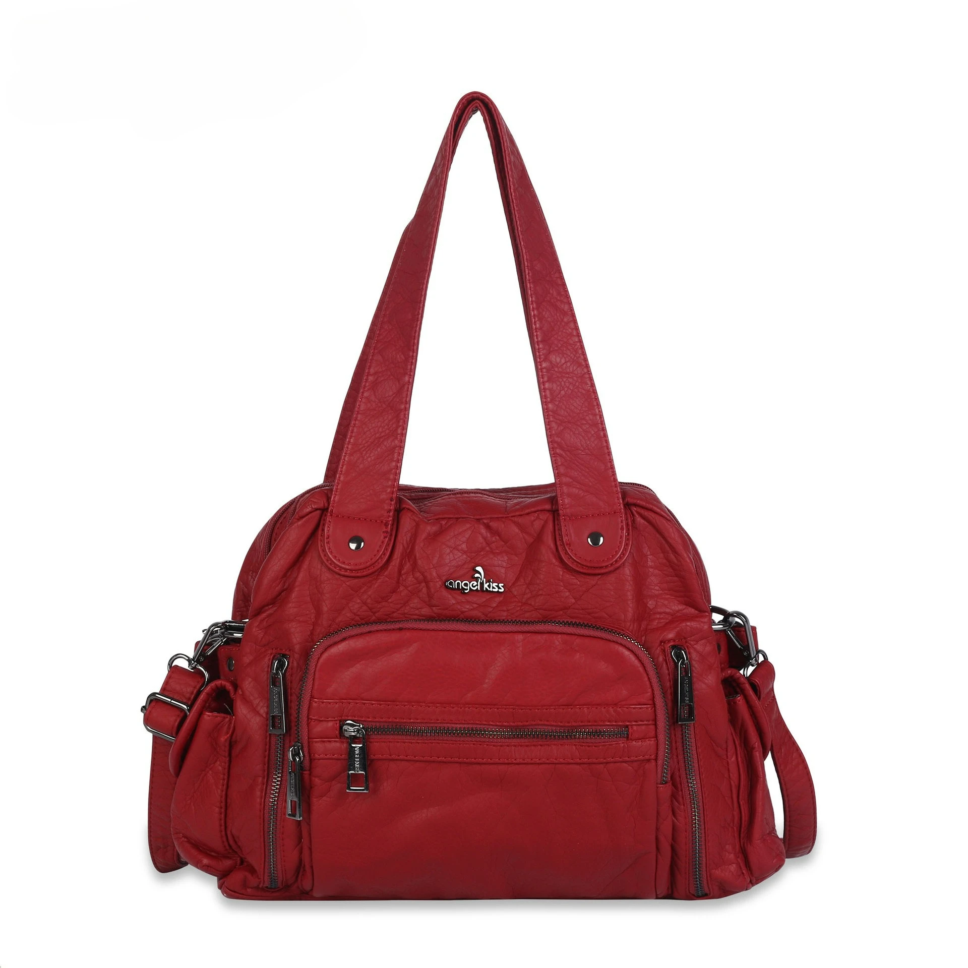 

Женские сумки на плечо из мягкой искусственной кожи, винтажные женские сумки большой вместимости для поездок на работу, дорожные однотонные сумки-кошельки