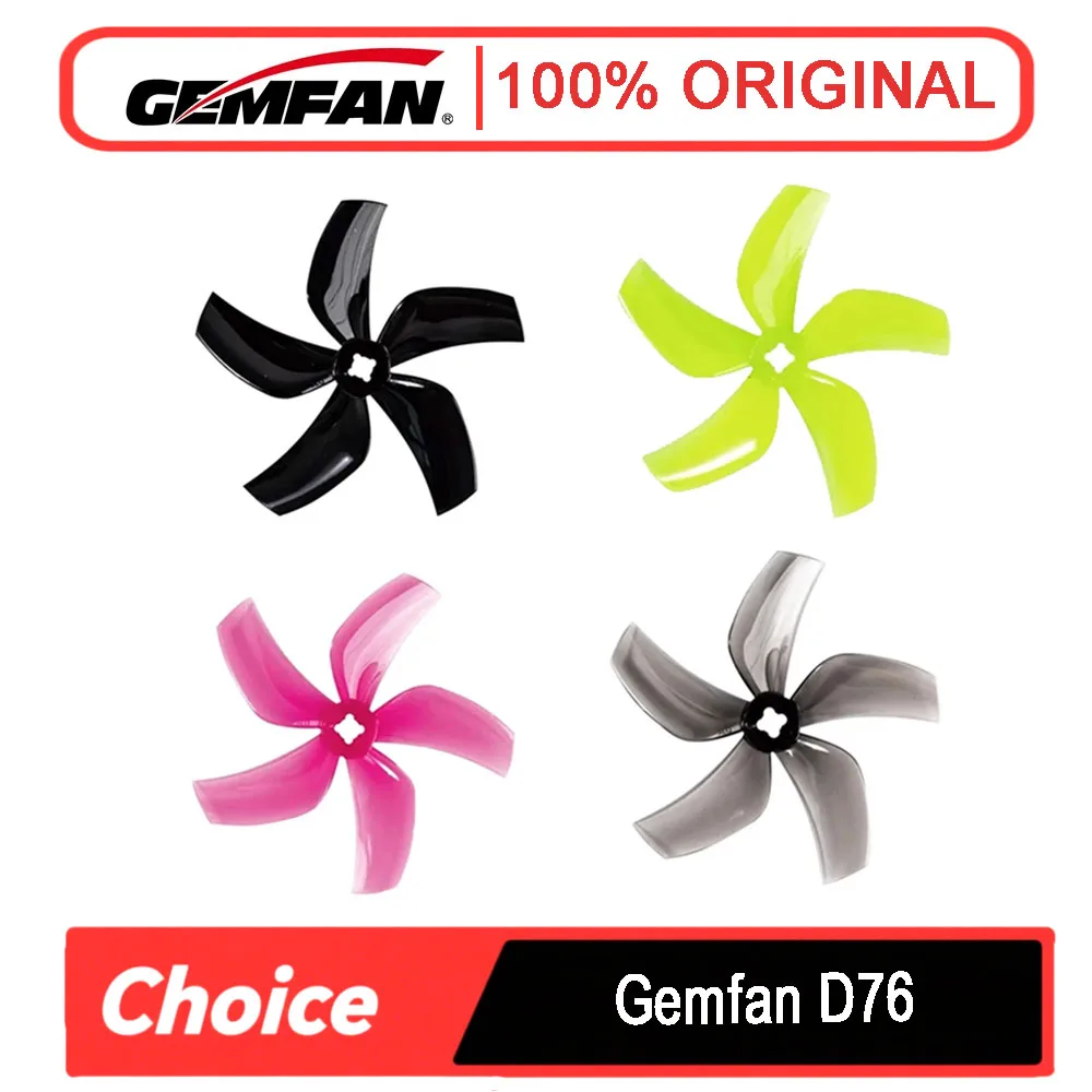 

4 пары Gemfan D76 76 мм (3 дюйма) 5-лопастной канальный реквизит FPV-для RC 3-дюймового канала Cinewhoop Drone Racing/Freestyle