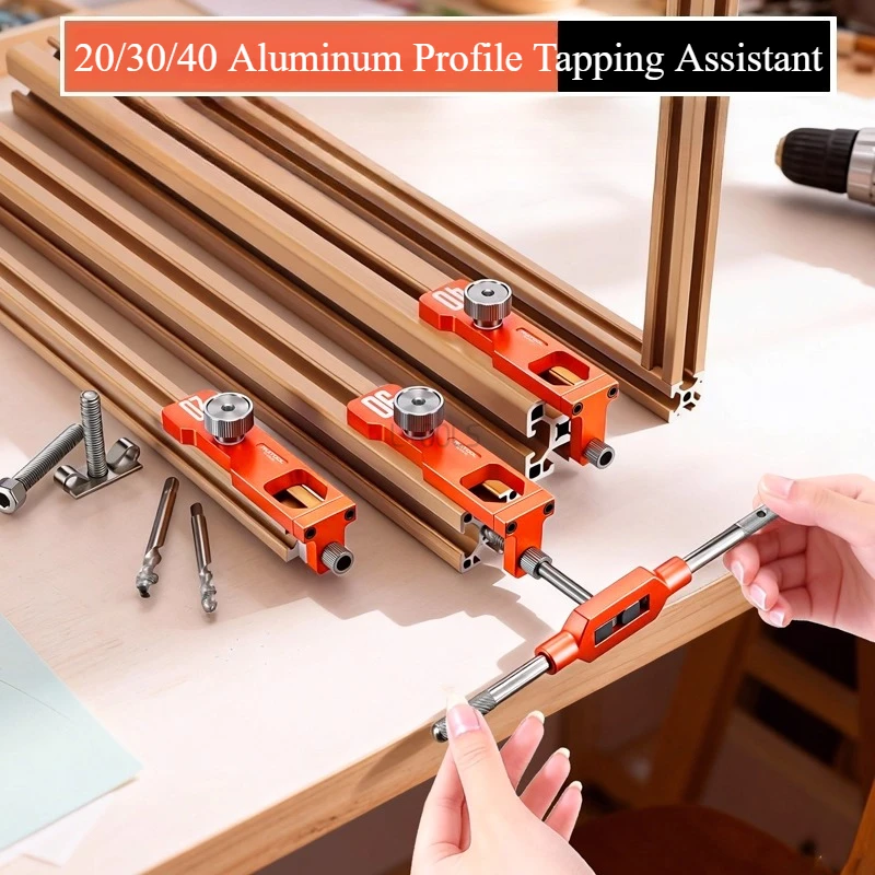 

20/30/40 Aluminum Profile Tapping Assistant M6 M8 Tapping Positioner Professional Drill Guide Jig Household DIY Furniture Tool