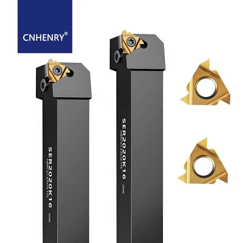 SER1010H11 SER1616H11 SER2020K16 Holder Kit With 2Pcs 16ER A60 Carbide Thread Inserts SER External Thread Tool Holder