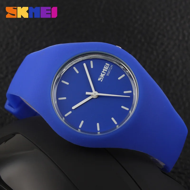 SKMEI 9068 Casual Watch Female Gift Women Watches Man Silicone Strap 3Bar Waterproof Clock Quartz Wristwatches For Lady Fashion
