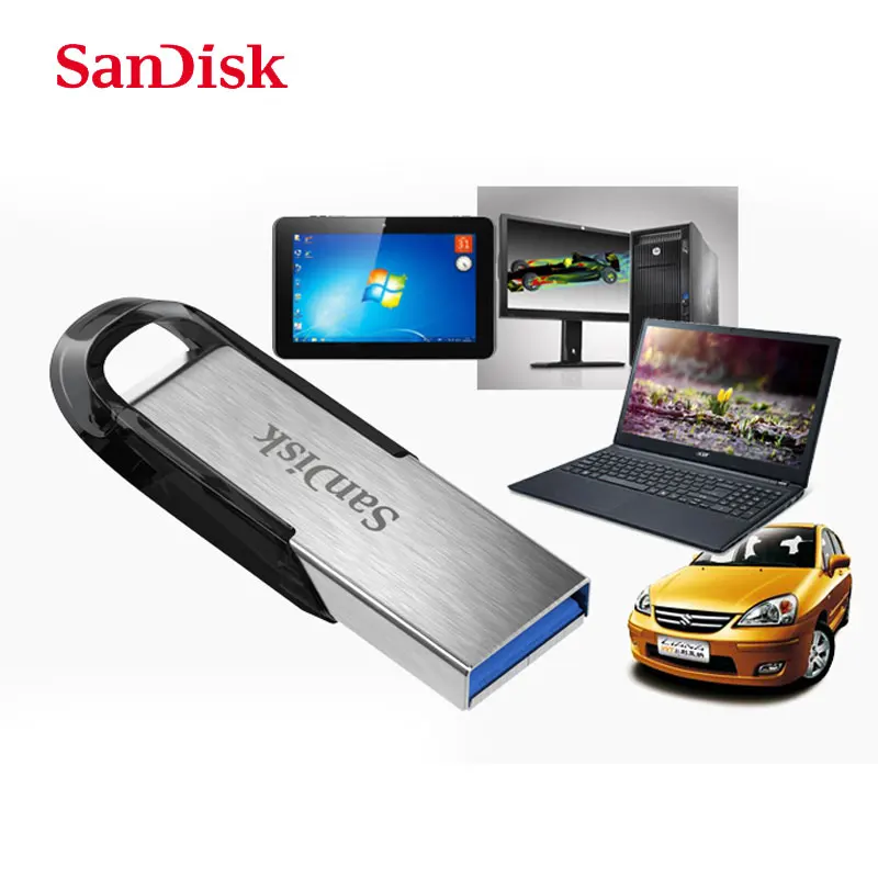 SandiskOriginal USB 3.0 pendrive Ultra Flair 512GB 256GB 128GB metal 64GB 32GB 16GB Envío gratuito unidad flash USB Memory Stick PC