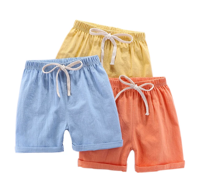 Boys Shorts Kids Shorts Candy Color Girls Baby Summer Shorts Beach Loose Shorts Casual Pants Cotton & Linen Comfortable 2022