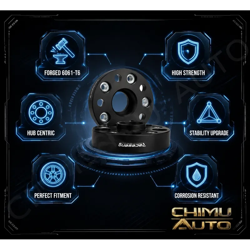【CHIMU AUTO】 For Jetour Traveler Shanhai T1 T2 Chery iCAR V23 V27 Forged Wheel Spacer Adapter 5x114.3 60.1mm 6061-T6 Kit