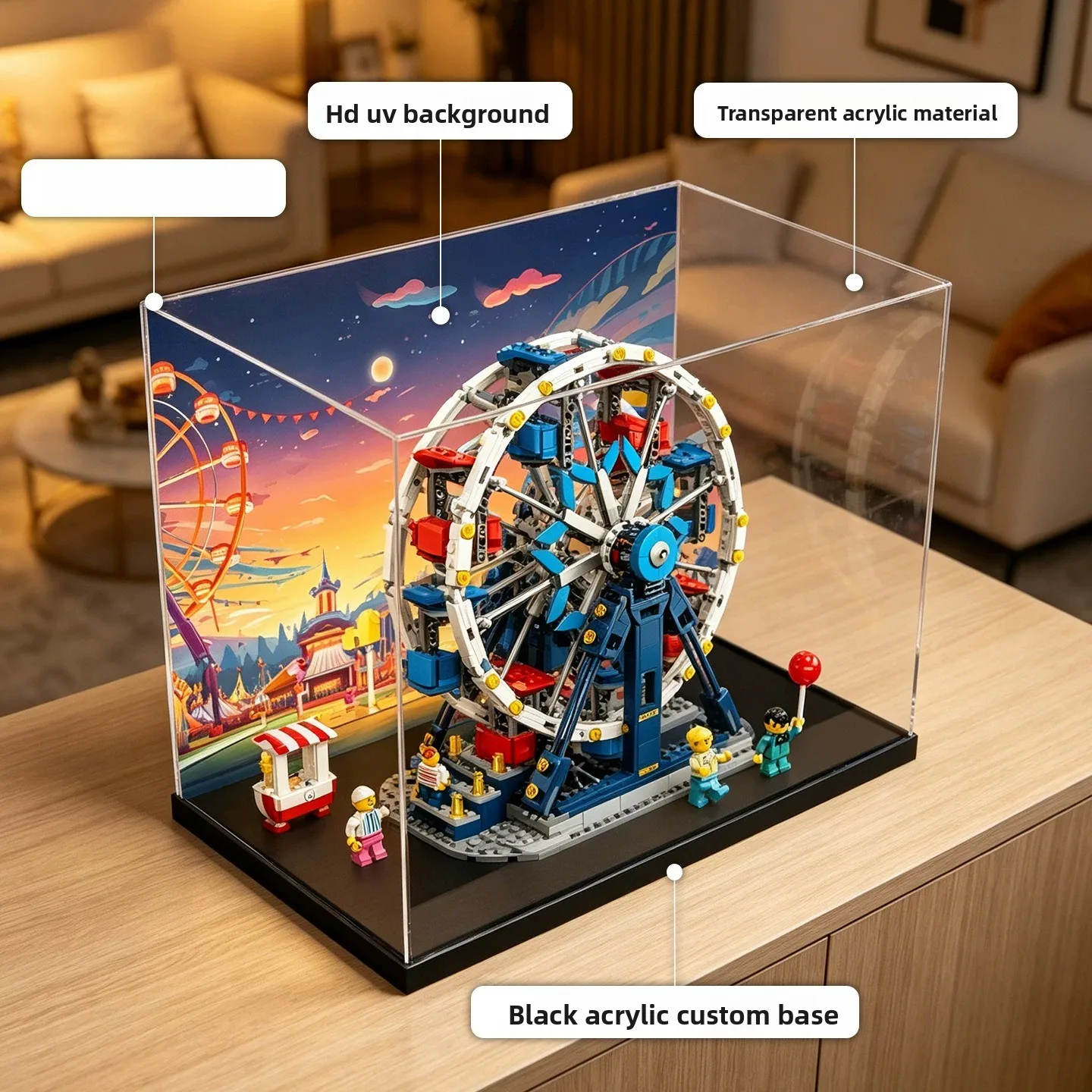 Suitable for LEGO 31389 Ferris wheel high-end acrylic dust-proof high-definition display storage box