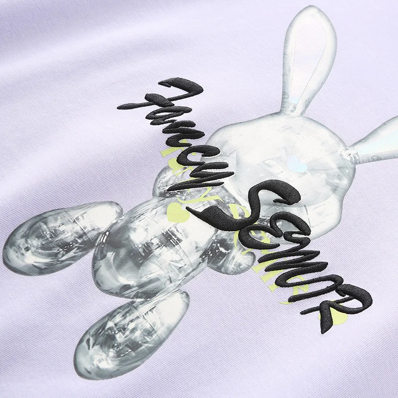 Semir 2024 Sweatshirt Women Design Rabbit Letter Oversize Top Fashionable Spring Embroidered Clothes Girls Sweater Tops Women