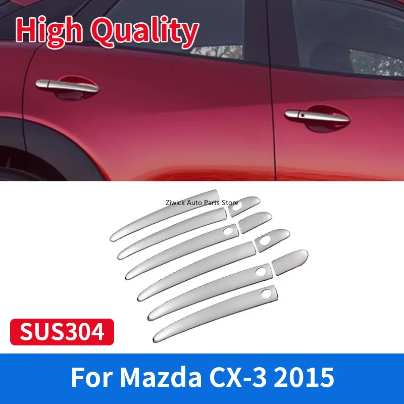 

For Mazda CX-3 2015 10 PCS Cars Handle Cover Trim High Quality Stainless Steel Chrome Car Styling External Accessories