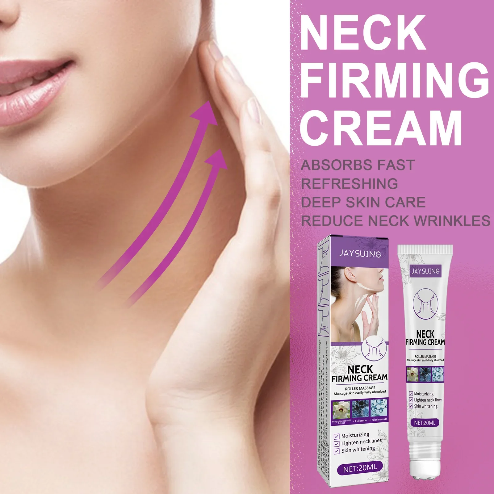 Roller Neck Protection Cream Roller V-shaped Neck Beauty Cream to lighten neck lines tighten and lift  care cream