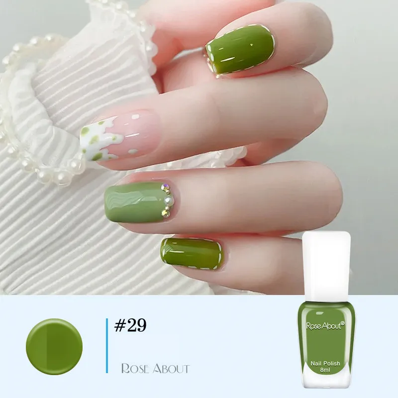 40 Farben kein Backen Nagellack Glitter Pailletten auf Wasserbasis lang anhaltende tränen bare gesunde tränen fähige schnell trocknende nackte Nagellack – Detail 36