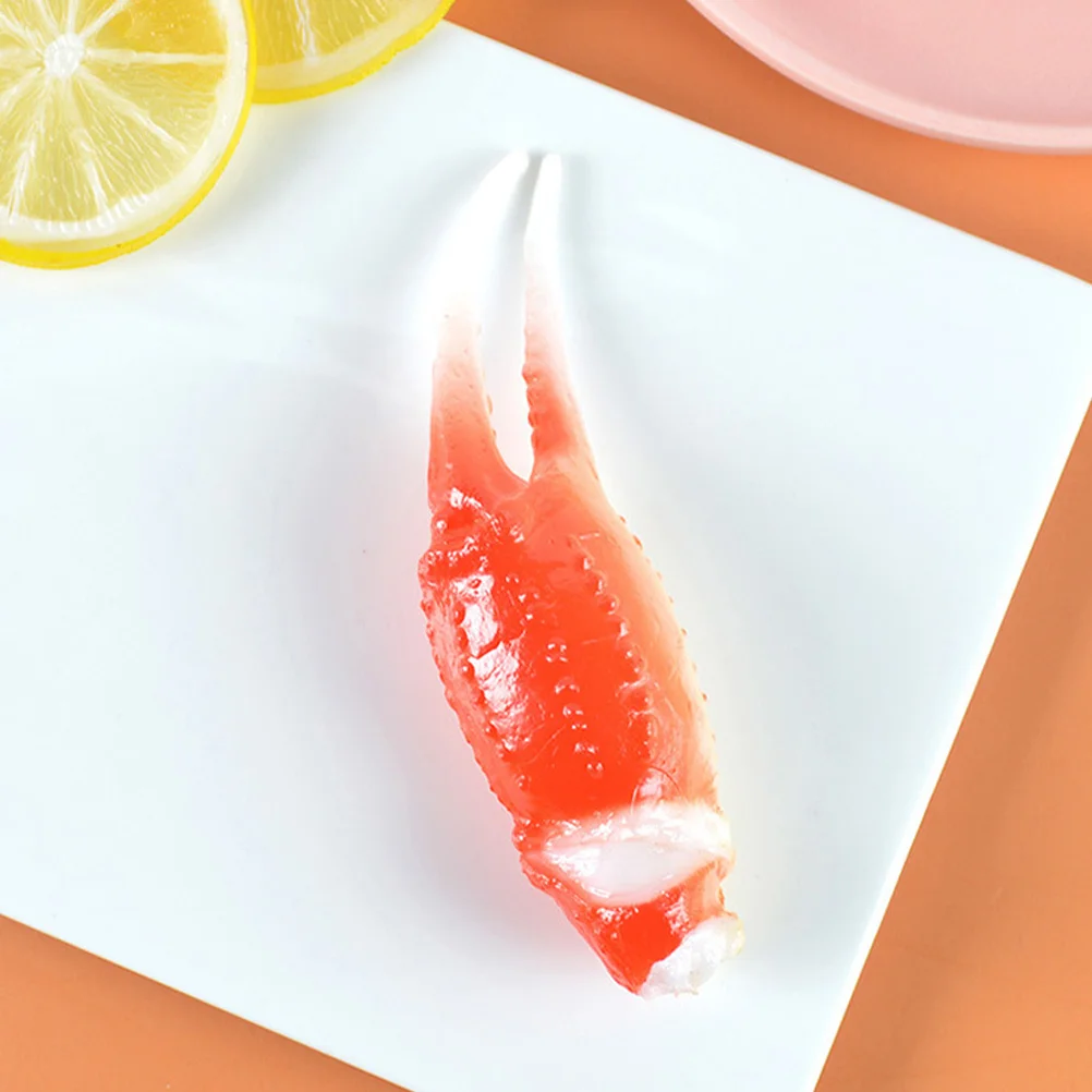 3 Pcs Shrimp Model Simulated Crab Claw Toys Simulation Small Statues Seafood Bride