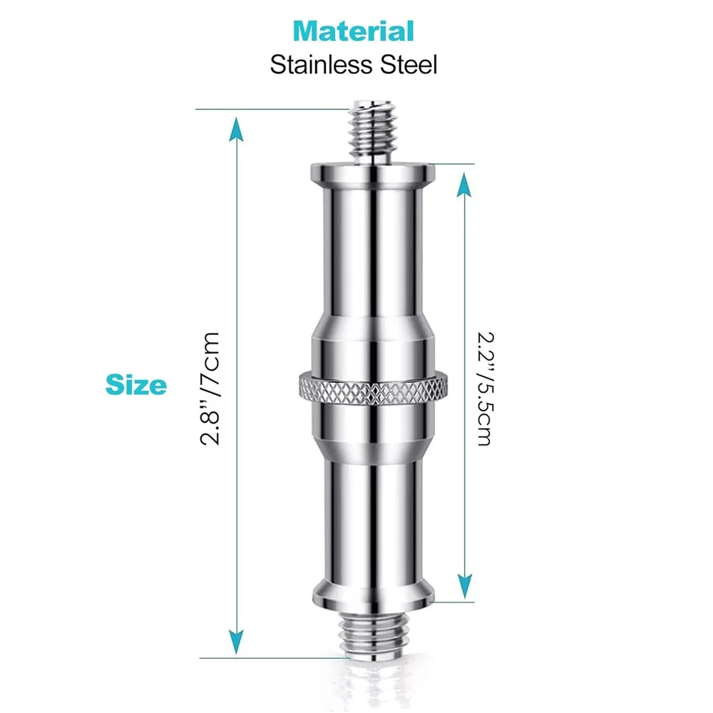 Selens-Adaptateur de vis filetée pour trépied, 3 pièces, standard 3/8 à 1/4, pour support d'éclairage, kit de studio photo, rotule de montage, flash d'éclairage