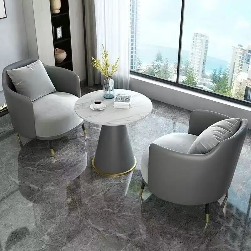 Simple and casual reception sofa negotiation table and chair combination office