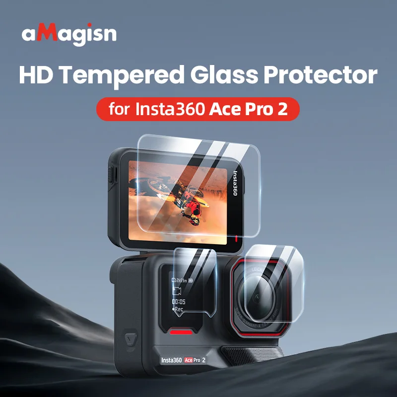 AMAGISN For Insta360 Ace Pro 2 Screen Lens Protector Tempered Glass Film For Insta360 ACE PRO 2 Accessories