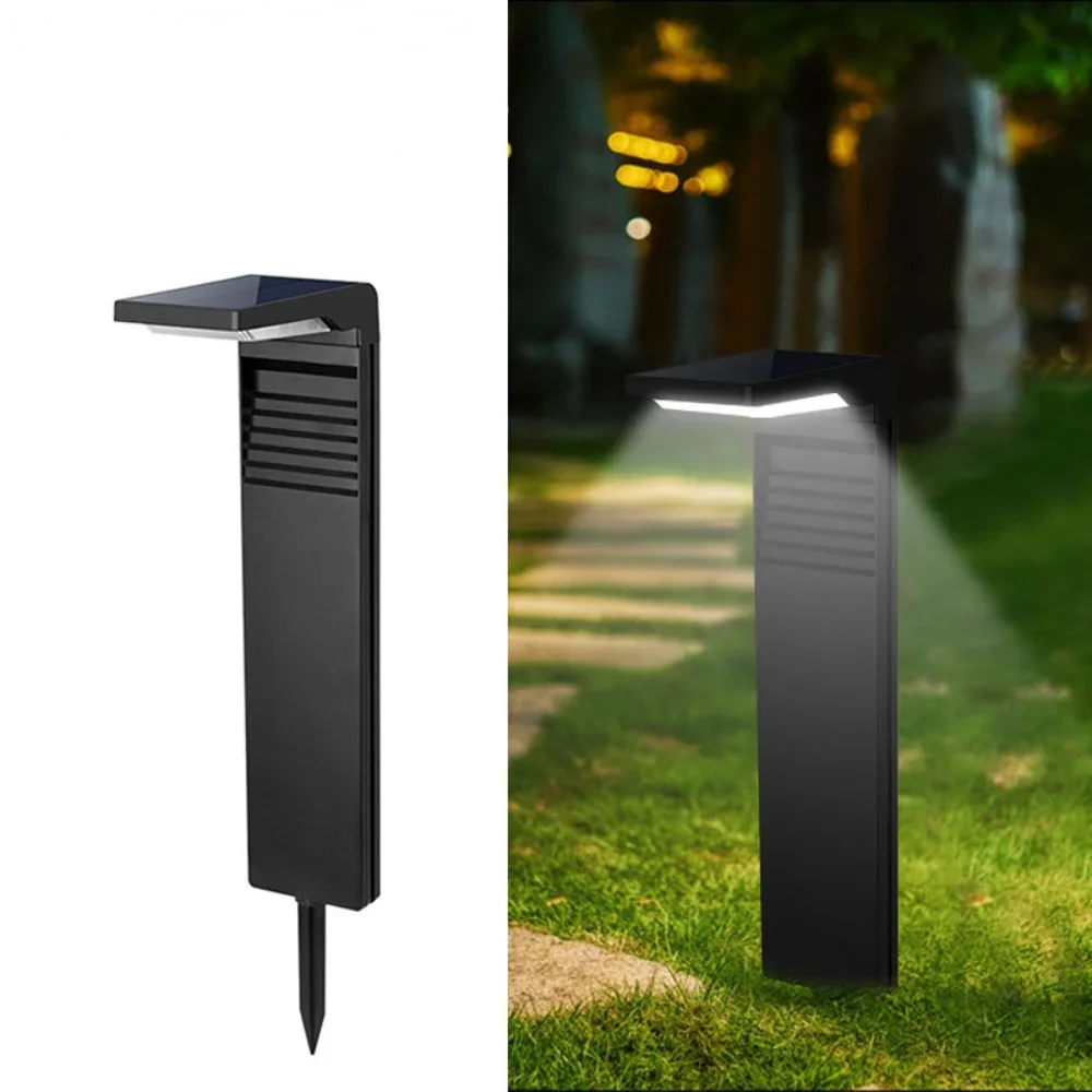 Imagem -04 - Outdoor Waterproof Garden Lights Solar Power Led Lâmpada de Gramado para Quintal Caminho Paisagem Bollard Decoração Iluminação