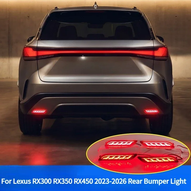 For Lexus RX300 RX350 RX450 2023-2026 Car Rear Bumper Light Reflector Upgrade LED Driving Brake Warning Light Navigation Light detail image 3