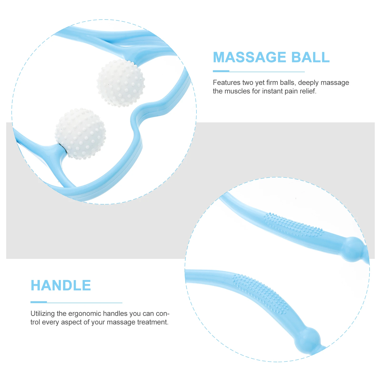 

Handheld Neck Massager For Pain Balls Ergonomic Massage Roller Lightweight Portable Self-Massage Tool For Neck