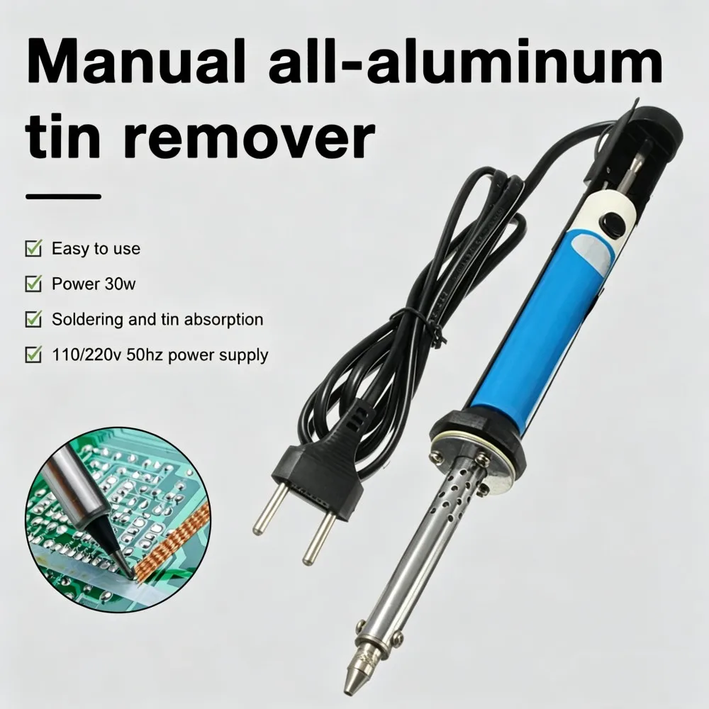 Electric Desoldering Machine Pen AC 220V Soldering Iron 30W PCB Solder Suction Vacuum Pump Welding Tools US Plug EU Plug