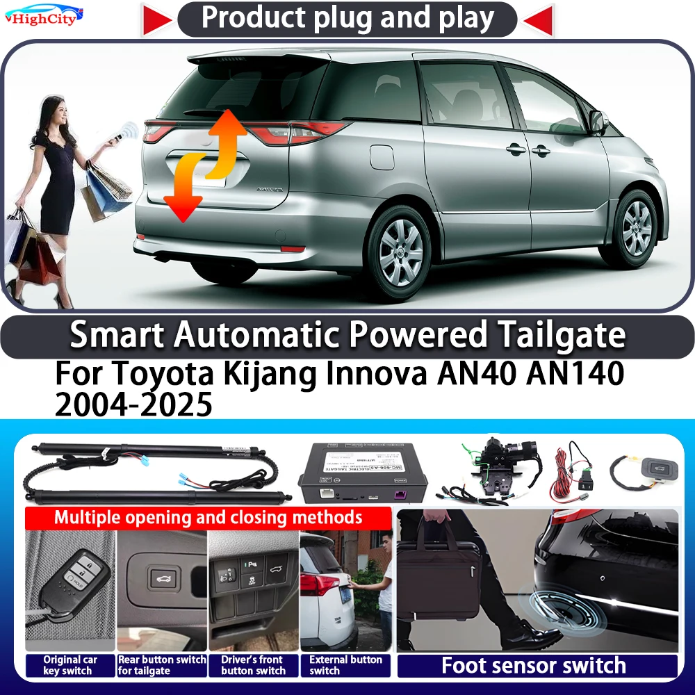 For Toyota Kijang Innova AN40 AN140 2004-2025 Smart Automatic Powered Tailgate Key Control Trunk Lift Close Kit Power Tailgate