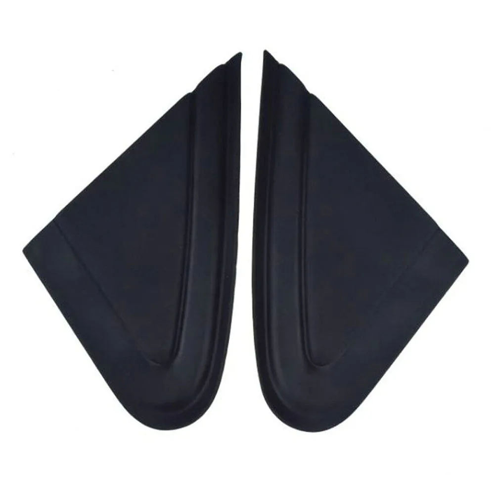 กระจกมองหลังรถยนต์1คู่ฝาครอบสามเหลี่ยมสีดำสำหรับ MK4 9N3 Vento 2006-2010 6Q0853273A 6Q0853274A กระจกกรอบสามเหลี่ยม