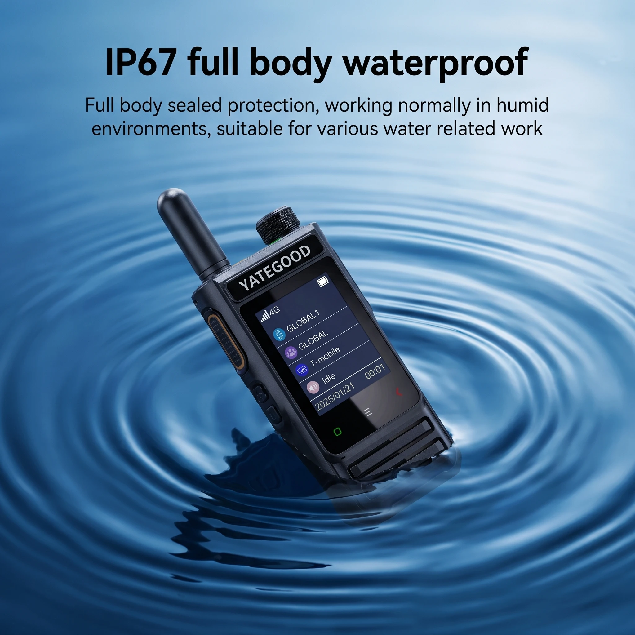 YATEGOOD Global G10 Walkie Talkie  4G 3G PTT  IP67 Waterproof  Long Standby Portable More than 5000KM Network