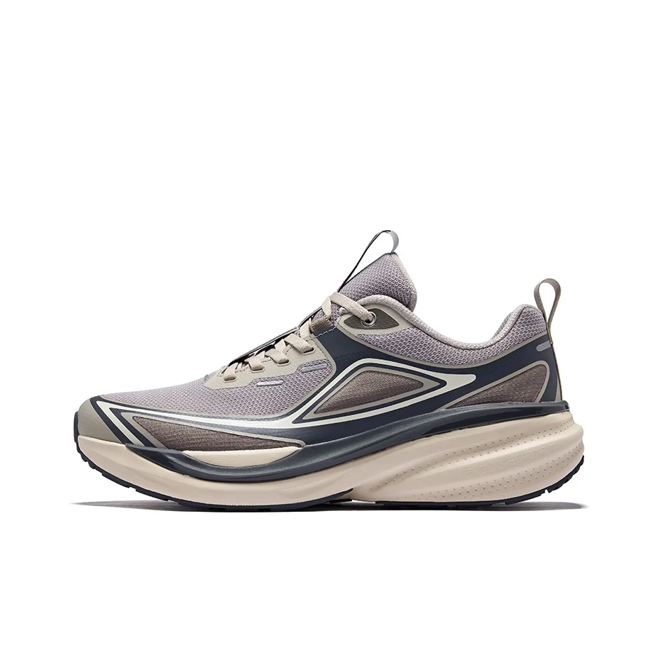 Erke Vertical 1.0 Low top Casual Running Shoes Men's Beige Purple