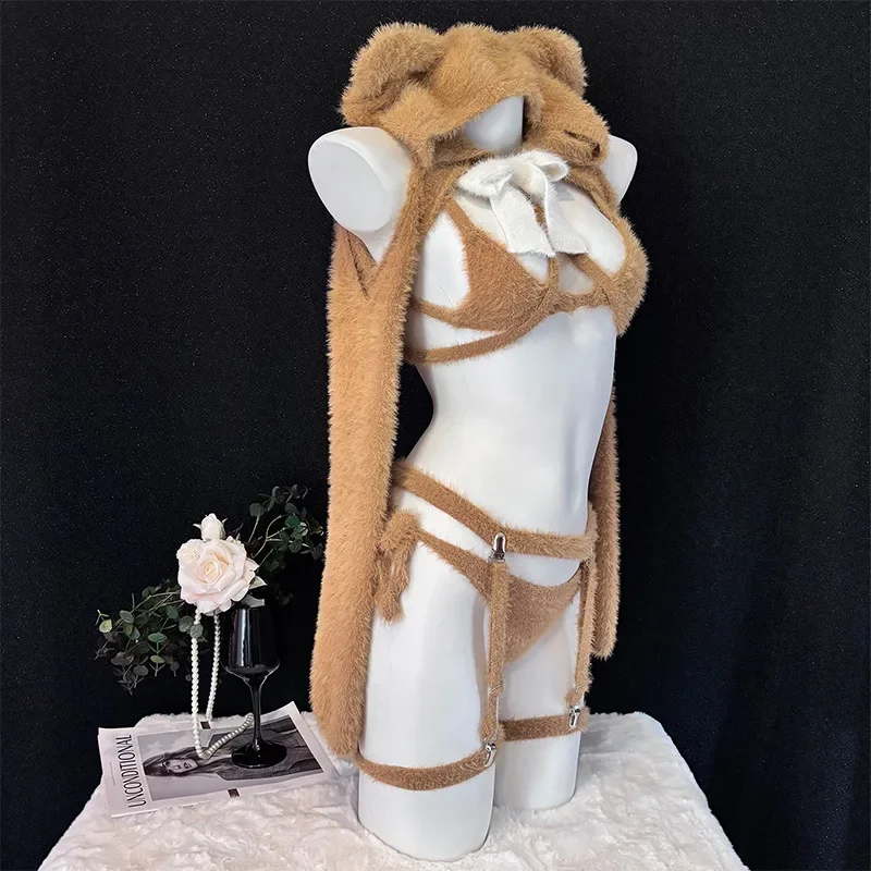 

2025 NEW Halloween Christmas Carnival Suit Anime Girl Cute Brown Bear Uniform Outfits Cosplay Costume