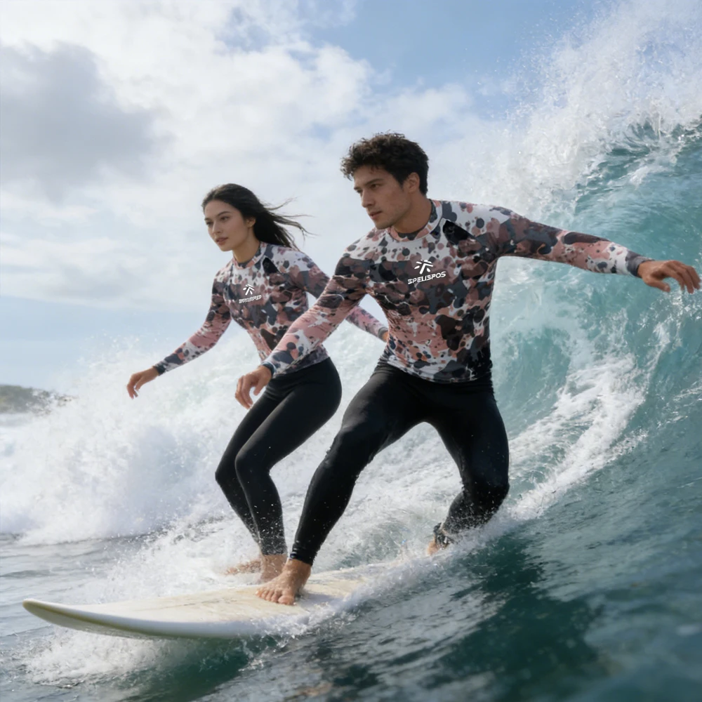 

Men's and Women's Rash Guard Long Sleeve Swimming Surfing Clothing High Quality Beachwear Sportswear for Fishing Water Sport