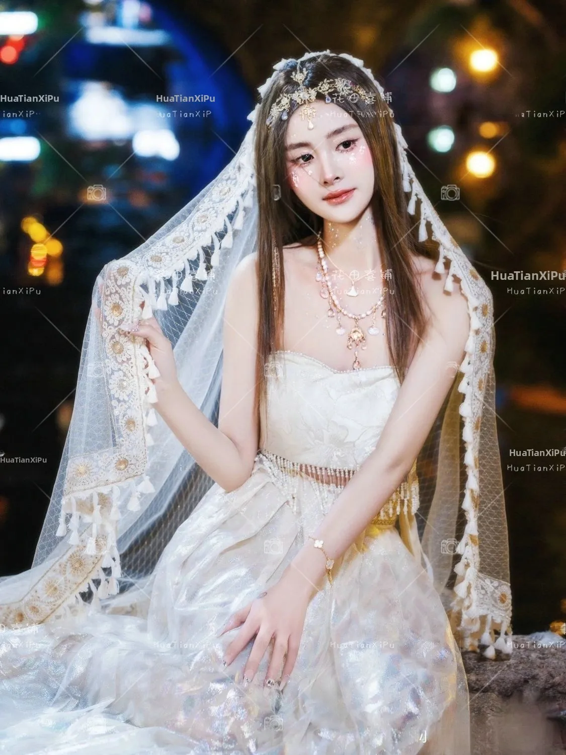 

New 2024 Summer Dunhuang Flying Princess Hanfu Costume Set Photography Travel Shoot Ethnic Stage Performance Women's Clothing