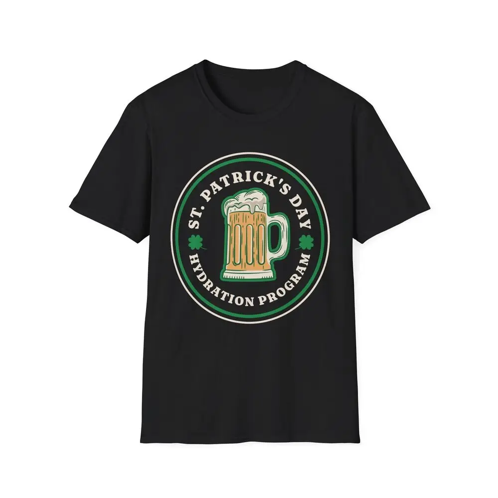 Funny Drinking St. Patrick's Day Hydration Program T-Shirt  Tees Y2K tops Unisex Summer Short Sleeve