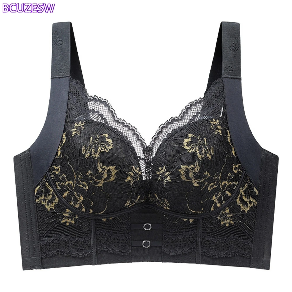 

Lace Strapless Women Bra Puls Size Bra Thin Large Cup Lingerie Wireless Bra Sexy Push Up Bra Elegant Bralette Solid Womens Tops