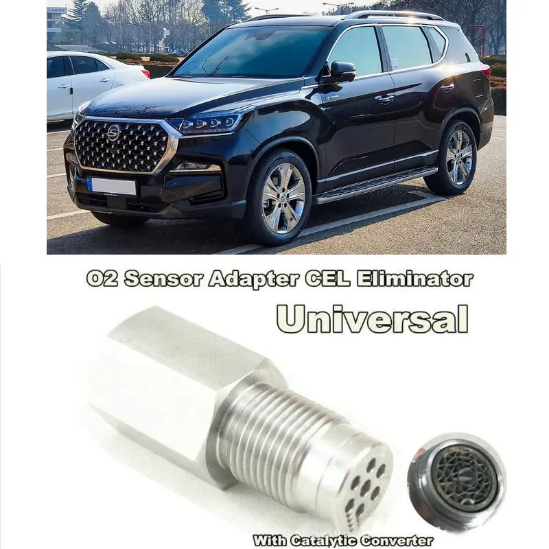 O2 sensor adapter cel eliminator with catalytic converter For Ssanyoung actyon korando kyron musso sports rexton rodius stavic