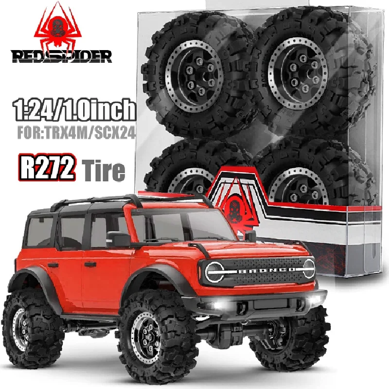 ชุดยางรถปีนเขา RS Red Spider 1/18 TRX4M Horse Climbing Car FMS Gold Mining Storm Bronco รุ่น R272 พร้อมรีโมทคอนโทรล อะไหล่และอุปกรณ์เสริม