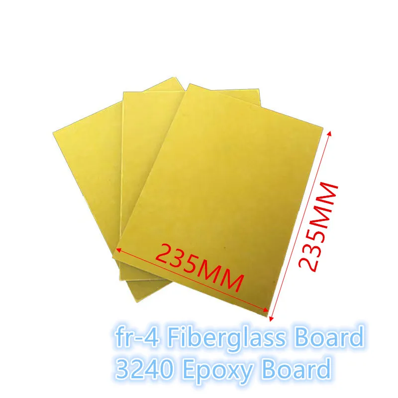 

1.5mm 2mm 3mm 4mm Thicknes 235mmx235mm High Temperature Insulation Board FR4 G10 Glass Fiber Board 3240 Yellow Epoxy Board