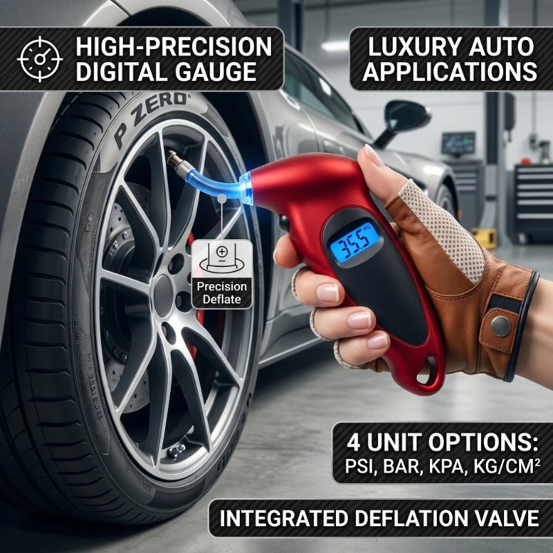 Tire Pressure Gauge Backlight High-precision Digital Display Tire Pressure Monitoring Tyre Air Pressure Gauge Monitor for Car