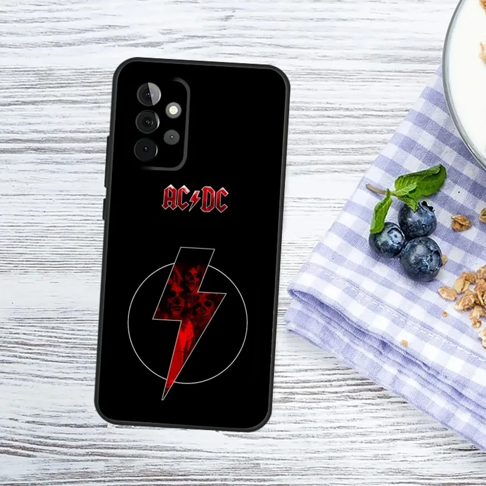 Music Band-A-ACDC-S Phone Case For Samsung Galaxy A13,A21s,A22,A31,A32,A52,A53,A71,A80,A91 Soft Black Phone Cover