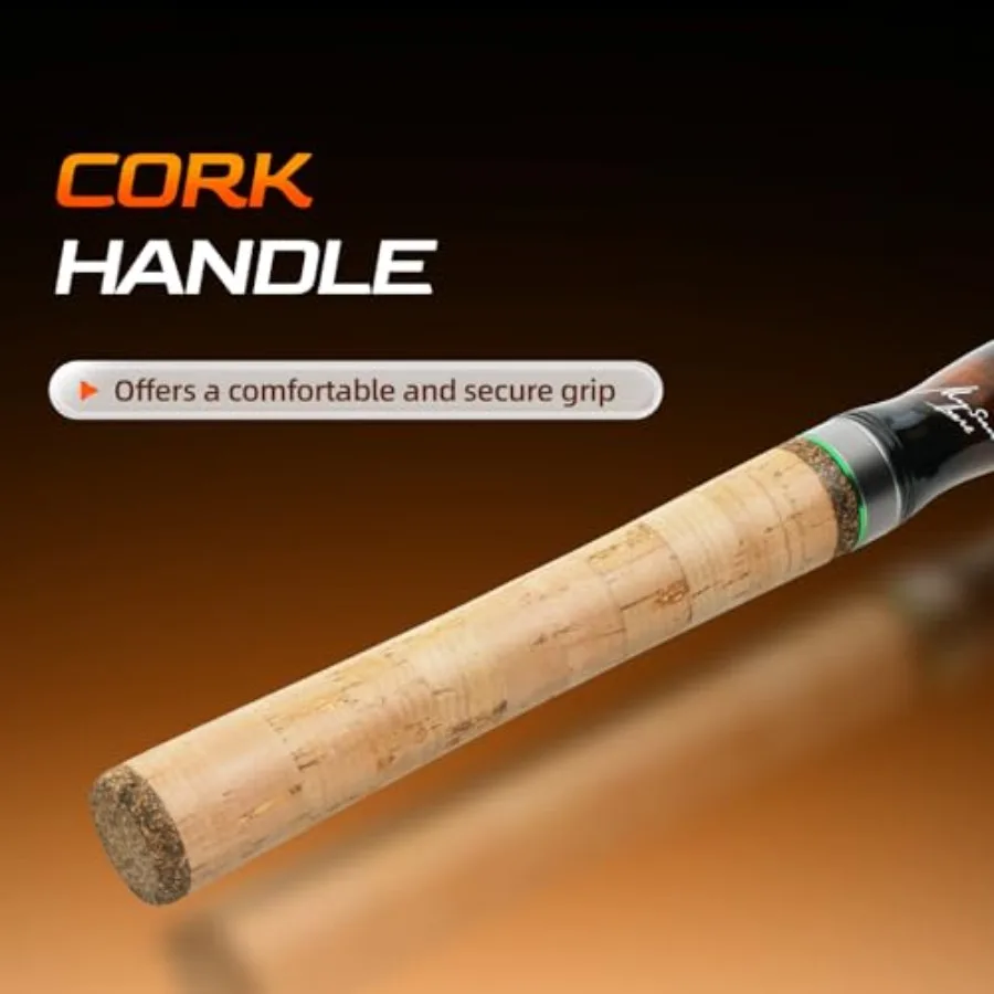 قضيب صب دوار خفيف الوزن من Magic L BFS مع حلقات توجيه Fuji O+A سريعة الحركة ومقعد بكرة جرافيت لسمك السلمون المرقط #6