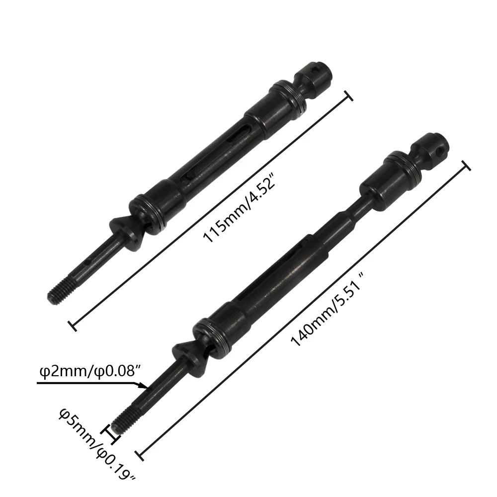 Steel CVD Front & Rear Drive Shaft Assembly Heavy Duty for 1/10 Traxxas Slash 4X4  Slash  Rustler VXL Stampede 4X4 VXL Car Parts