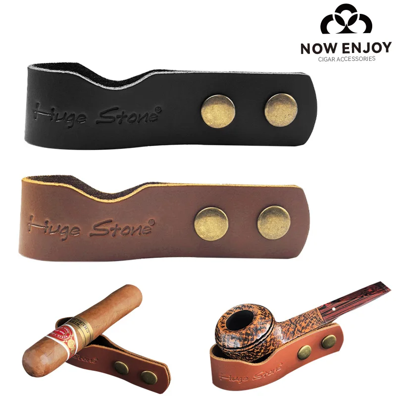 

Leather cigar holder pipe stand Portable and detachable pipe base Adjustable pipe display stand Father's Day/Men's gift