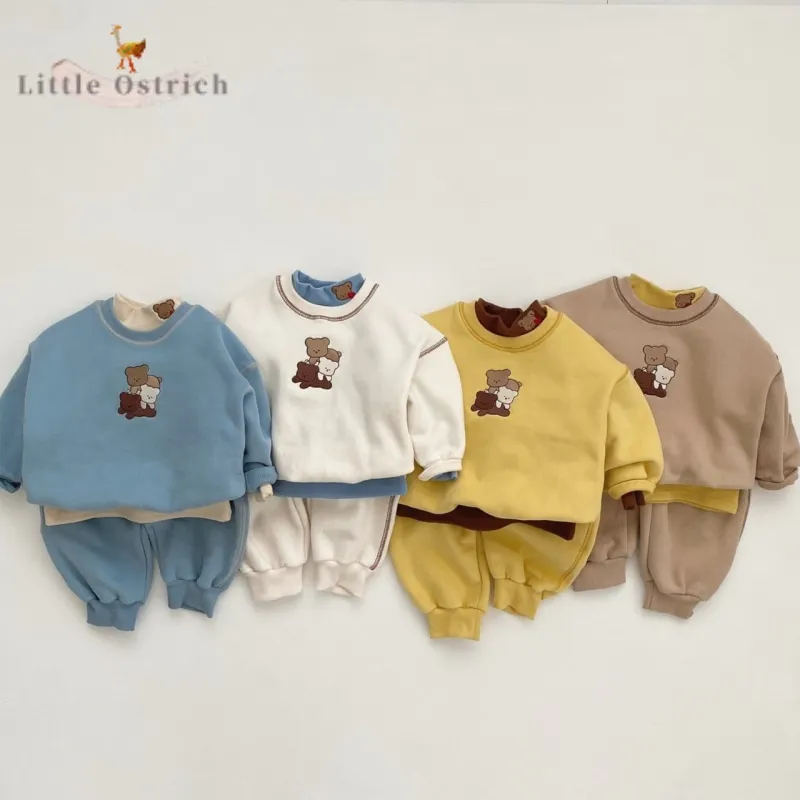 Newborn Baby Girl Boy Cotton Clothes Set Hoodie+Pant Infant Toddler Child Long Sleeve Clothing Suit Pullover Baby Clothes 3M-2Y