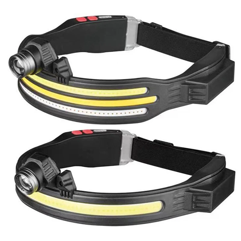 

Adjustable Focus COB Headlamp USB Rechargeable Headlight Outdoor Head Light Torch Running Strong Flashlight Work Lamp