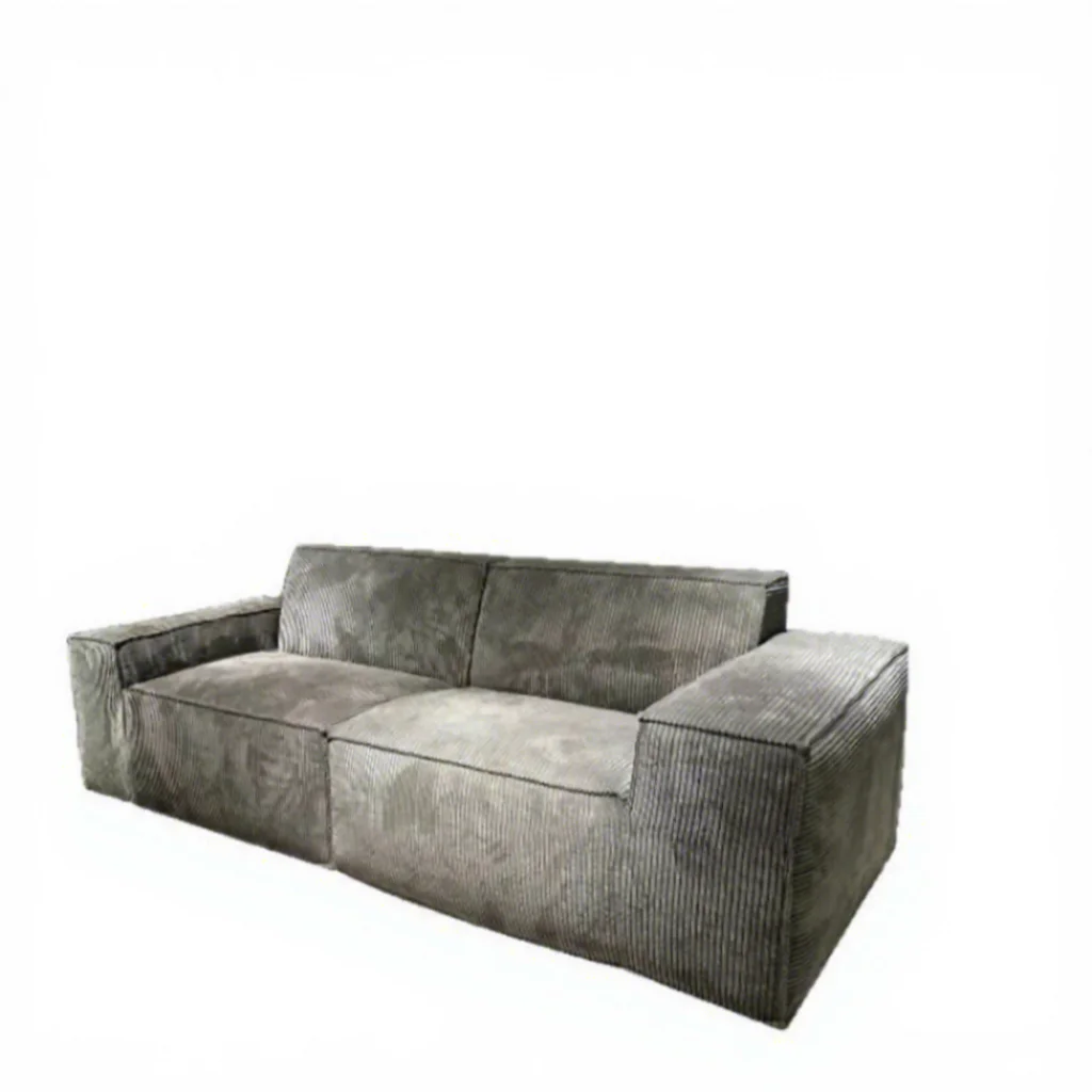 Corduroy Fabric Straight Row Combination Sofa Removable Washable *Italian Minimalist Compression Sofa Set