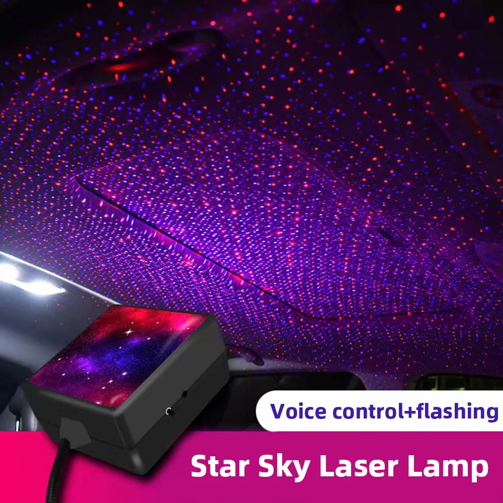 5V gwiazda światło laserowe samochód Auto USB DJ RGB Mini kolorowe muzyczny LED usb-c przyjęcie świąteczne Karaoke atmosfera lampa światło sceniczne