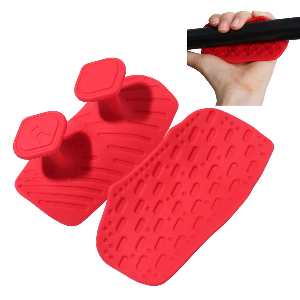 

1 Pair Ergonomic Weight Lifting Grips Elastic Honeycomb-shaped Workout Gym Gloves Anti-friction Silicone Silicone Palm Grips