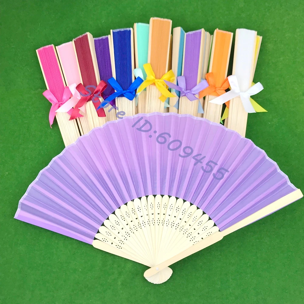 70/75PCS Wedding Fans,Custom Printing Name&Date,Hand Folding Fan with Ribbon Bow,Bridal Showers,Birthdays,Baptisms,Party Favors