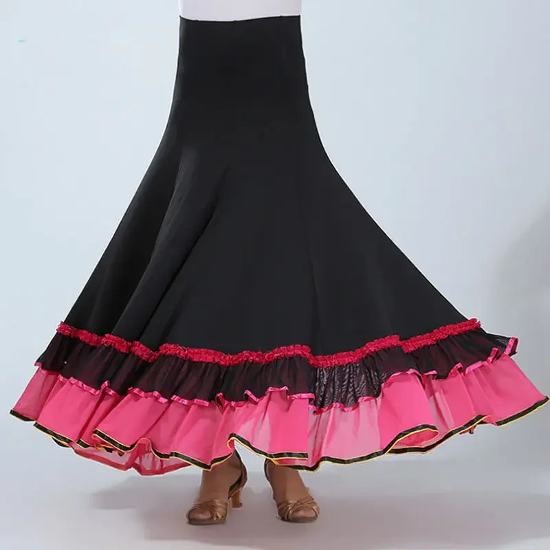 Faldas oscilantes para mujer, traje de baile español para actuación del vientre de salón de toro, traje de baile gitano clásico, vestido de Flamenco para