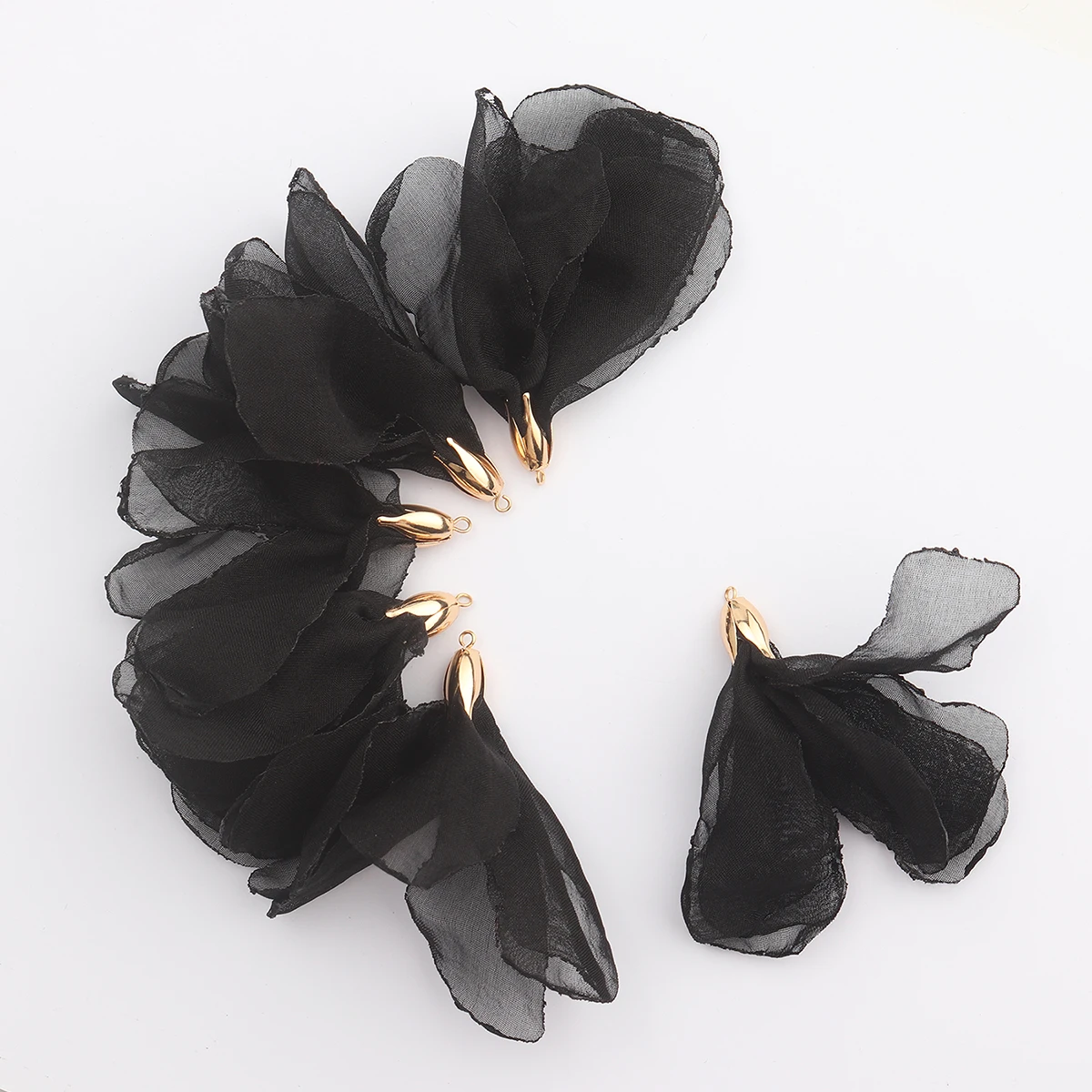 aassoonas, 10 Stück/Lot, F135, Schmuckherstellung, Schmuckzubehör, handgefertigte Accessoires, Anhänger, Kupfermetall, Blumenform, DIY-Ohrringe – Detail 11