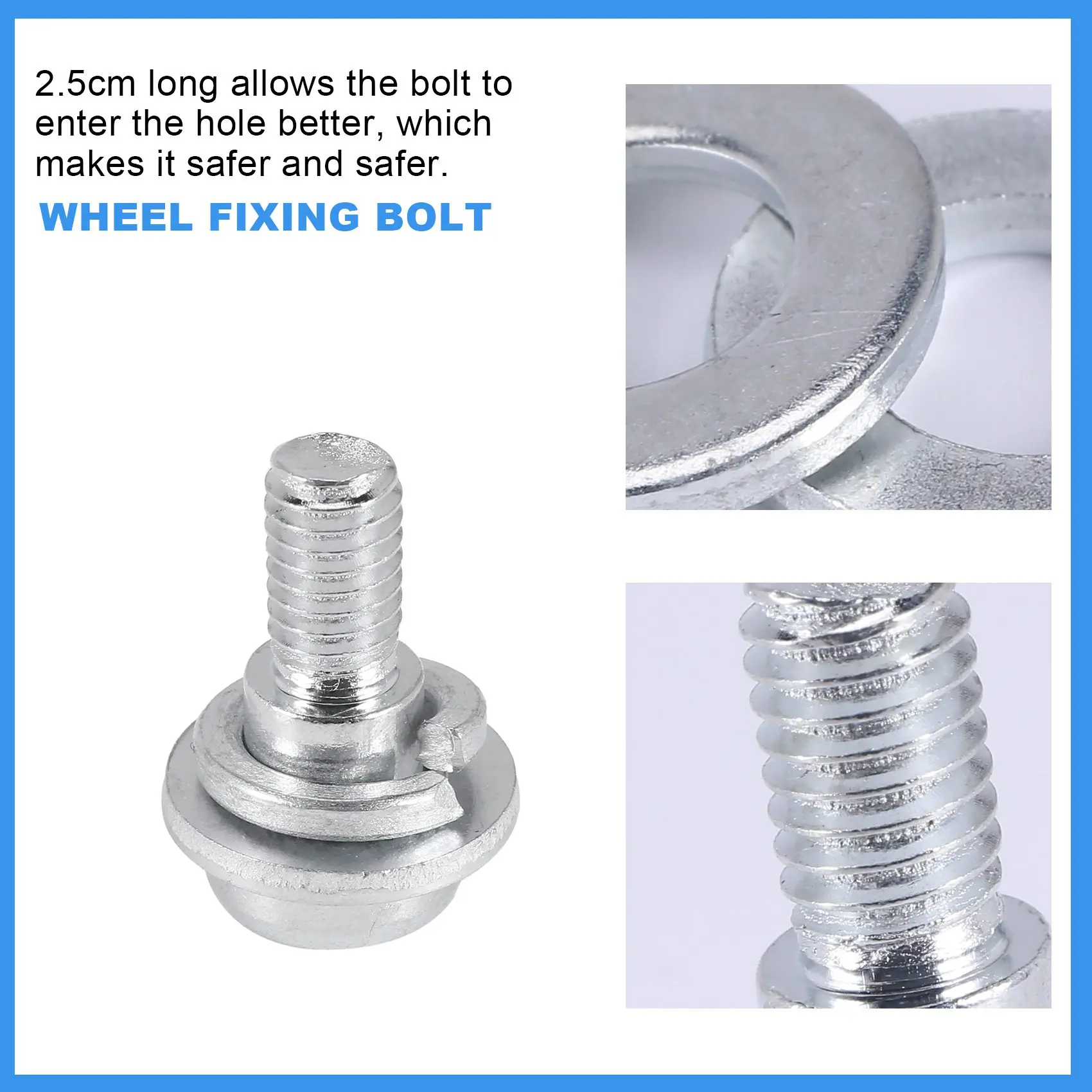전기 스쿠터 뒷바퀴 고정 볼트 나사, 샤오미 M365 스쿠터 나사 부품 액세서리, 4 개