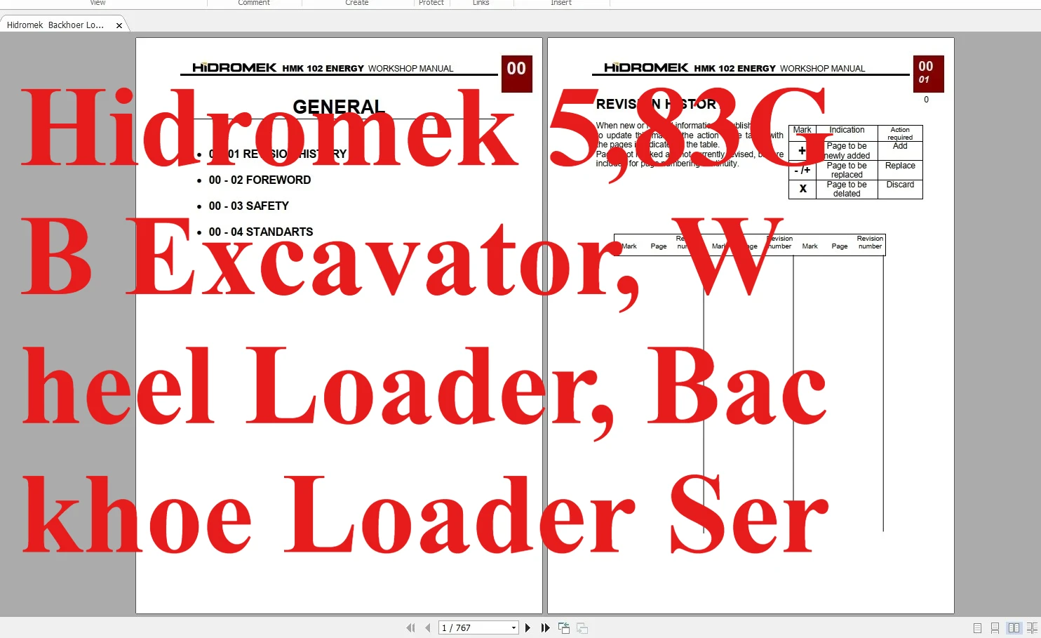 AutoDVD Hidromek 5,83GB Excavator, Wheel Loader, Backhoe Loader Service & Part Manual DVD