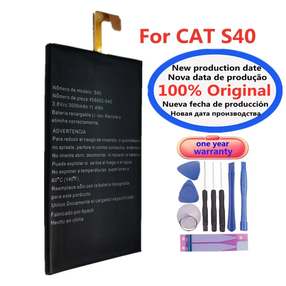 New 100% Original Caterpillar Battery For Cat S40 Mobile Phone Rechargable Battery Batteries In Stock + Free Tools